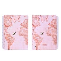Capa e Contracapa Caderno Inteligente Médio Mapa Mundi Rosa Capa e Contracapa Caderno Inteligente Médio Mapa Mundi Rosa
