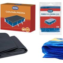 Capa E Forro Piscina Retangular Estrutural 2500 Litros Mor