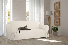 Capa e Protetor de Sofá Exclusivo 4 Lugares em Acquablock Impermeável Cru Pet Cachorro Criança Gato Kids