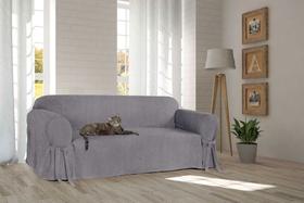 Capa e Protetor de Sofá Exclusivo 4 Lugares em Acquablock impermeável Grafite Pet Cachorro Criança Gato Kids