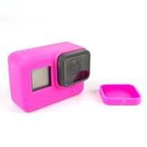 Capa e tampa silicone direto câmera GoPro 5-7 - rosa - Shoot