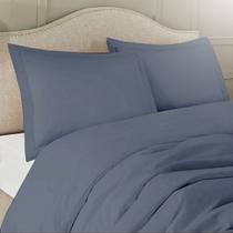 Capa Edredom Queen 400 Fios Microfibra Luxo Duvet e Fronha Cor: Cinza Grafite Capa Edredom Queen 400 Fios Microfibra Luxo Duvet e Fronha Cor: Cinza Grafite