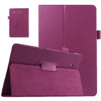 Capa EKVINOR Galaxy Tab E 9.6 Slim com suporte de couro roxo Capa EKVINOR Galaxy Tab E 9.6 Slim com suporte de couro roxo