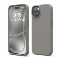 Capa elago de silicone líquido compatível para iPhone 15 6.1" cinza