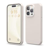 Capa elago de silicone líquido compatível para iPhone 15 Pro Stone