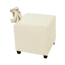Capa Elástica De Fleece Polar Para Puff Quadrado, Protetor De Móveis Capa Elástica De Fleece Polar Para Puff Quadrado, Protetor De Móveis