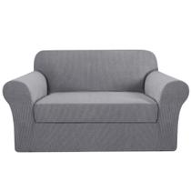 Capa Elástica H.VERSAILTEX para Loveseat - 2 Peças - Cor: Pomba