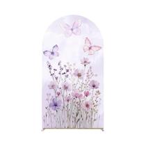 Capa Elástica Temática De Primavera Para Suporte Arqueado VIKAMA Com Fundo De Borboletas Para