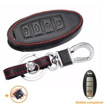 Capa em couro Chave presencial 4 Botoes Nissan Kicks Sentra Versa Livina March Frontier Capa em couro Chave presencial 4 Botoes Nissan Kicks Sentra Versa Livina March Frontier