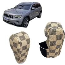 Capa Em Couro Manopla Câmbio Automático Jeep Cherokee 2014 2015 Capa Em Couro Manopla Câmbio Automático Jeep Cherokee 2014 2015