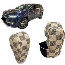 Capa Em Couro Manopla Câmbio Automático Jeep Commander 2022 2023 2024 2025 Capa Em Couro Manopla Câmbio Automático Jeep Commander 2022 2023 2024 2025