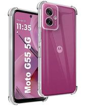 Capa Em Gel Air Cushion Para Moto G55 - Transparente Capa Em Gel Air Cushion Para Moto G55 - Transparente