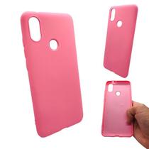 Capa em silicone com interior aveludado compatível com xiaomi mi a2 (tela: 5.99") (4g) cor:rosa Capa em silicone com interior aveludado compatível com xiaomi mi a2 (tela: 5.99") (4g) cor:rosa