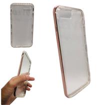 Capa em silicone compatível com apple iphone 7 / 8 plus (tela: 5.5") (4g) cor:transparente / borda cobre Capa em silicone compatível com apple iphone 7 / 8 plus (tela: 5.5") (4g) cor:transparente / borda cobre