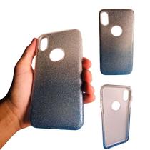 Capa em silicone compatível com apple iphone x / xs (tela: 5.8") (4g) cor:prateada com azul Capa em silicone compatível com apple iphone x / xs (tela: 5.8") (4g) cor:prateada com azul