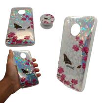 Capa em tpu com desenho compatível com motorola moto g5 (tela: 5.0") (4g) cor:quartzo / prata com spring Capa em tpu com desenho compatível com motorola moto g5 (tela: 5.0") (4g) cor:quartzo / prata com spring