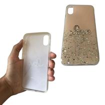 Capa em tpu com estampa compatível com apple iphone x / xs (tela: 5.8") (4g) cor:amarela / artesanato love