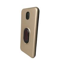 Capa em tpu com suporte compatível com samsung galaxy j5 pro (tela: 5.2") (4g) cor:bege / borda preta