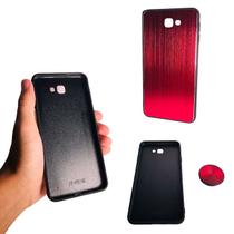 Capa em tpu com suporte compatível com samsung galaxy j7 prime (tela: 5.5") (4g) cor:vinho / borda preta Capa em tpu com suporte compatível com samsung galaxy j7 prime (tela: 5.5") (4g) cor:vinho / borda preta