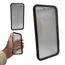 Capa em tpu compatível com apple iphone 7 / 8 (tela: 4.7") (4g) cor:transparente / borda preta