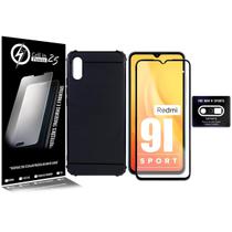 Capa Emborrachada Compatível Redmi 9I Sport 6.53 + Película 3d + Camera - Cell In Power25 Capa Emborrachada Compatível Redmi 9I Sport 6.53 + Película 3d + Camera - Cell In Power25