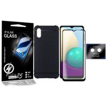 Capa Emborrachada GALAXY A02 A022 6.5 + Pelicula 3d + Camera - Cell In Power25 Capa Emborrachada GALAXY A02 A022 6.5 + Pelicula 3d + Camera - Cell In Power25