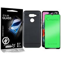Capa Emborrachada LG K50S X540BMW 6.5 + Pelicula DE CERAMICA - Cell In Power25 Capa Emborrachada LG K50S X540BMW 6.5 + Pelicula DE CERAMICA - Cell In Power25
