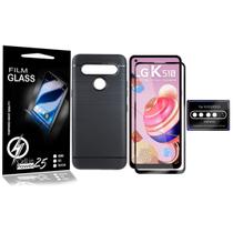 Capa Emborrachada LG K51S LMK510BMW 6.5 + Pelicula 3d + Camera - Cell In Power25