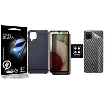 Capa Emborrachada + Película Privacidade + traseira + Câmera P/ Galaxy A12 A125 6.5 - Cell In Power25