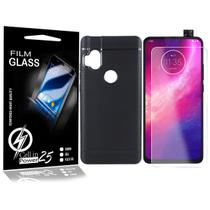 Capa Emborrachada PRETA + P Vidro Moto One Hyper XT2027-1 - Cell In Power25