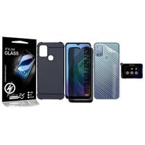 Capa Emborrachada Preta + Película Privacidade + traseira + Câmera P/ Moto G20 XT2128 6.5 - Cell In Power25 Capa Emborrachada Preta + Película Privacidade + traseira + Câmera P/ Moto G20 XT2128 6.5 - Cell In Power25