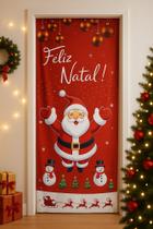 capa enfeite de porta natal c/elástico 0,85 x 2,10m papai noel capa enfeite de porta natal c/elástico 0,85 x 2,10m papai noel