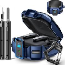 Capa Ensfomte para Samsung Galaxy Buds 4 Pro com trava, azul