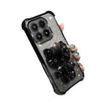 Capa Espelhada Com Glitter Hello Kitty Para MOTO Edge 70 60 50 S Fusion NEO pro G77 G86 G56 G66J