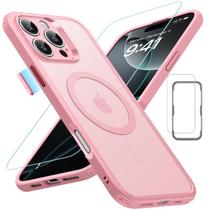 Capa ESR para iPhone 16 Pro Max com protetor de tela rosa Capa ESR para iPhone 16 Pro Max com protetor de tela rosa