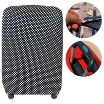 Capa Estampada para Mala Tam G de Bordo Tecido Flexível Resistente e Fácil de Colocar