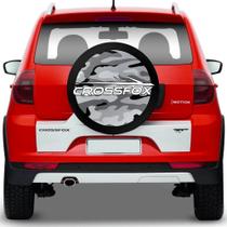 Capa Estepe Crossfox Camuflada Aro 13 A16 Com Cabo De Aço E Cadeado Capa Estepe Crossfox Camuflada Aro 13 A16 Com Cabo De Aço E Cadeado