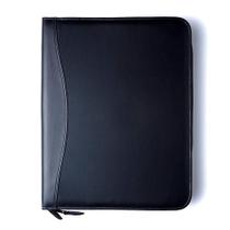 Capa Executiva de Couro de Vaca Preta para Planner Pad Capa Executiva de Couro de Vaca Preta para Planner Pad
