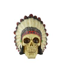 Capa facial completa de resina de máscara de esqueleto indiano de Halloween