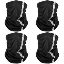 Capa facial Neck Gaiter, máscara, lenço refletivo SATINIOR, 4 unidades