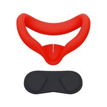 Capa facial VR e capa de lente para Quest 2 CNBEYOUNG (vermelha)