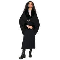 Capa Feminina Biamar Com Pele Fake E Alamar Preto Capa Feminina Biamar Com Pele Fake E Alamar Preto