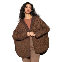 Capa Feminina Biamar Reversível Capuz Marrom Capa Feminina Biamar Reversível Capuz Marrom