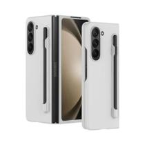 Capa Fina Antichoque Com Sensação De Pele Para Samsung Galaxy Z Fold7 6 5 4 3 Com Suporte Para