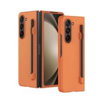 Capa Fina Antichoque Com Sensação De Pele Para Samsung Galaxy Z Fold7 6 5 4 3 Com Suporte Para