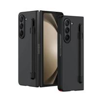 Capa Fina Antichoque Com Sensação De Pele Para Samsung Galaxy Z Fold7 6 5 4 3 Com Suporte Para