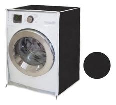 Capa Flanelada Lisa Com Visor Frontal Máquina De Lavar Roupa