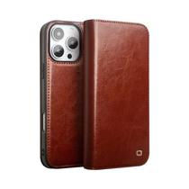 Capa Flip de Couro Genuíno para iPhone 16 Pro Max - Com Compartimento para Cartões