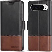 Capa flip KeziHome RFID de couro genuíno para Google Pixel 9 Pro XL