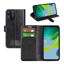 Capa Flip Tipo Carteira Para Motorola Moto E13 Preta Cor:Preto